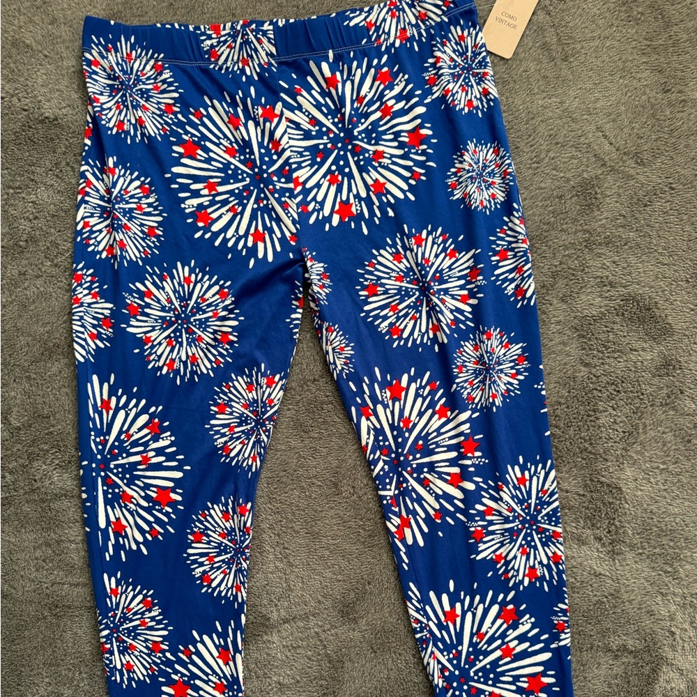 Ladies firework printed leggings